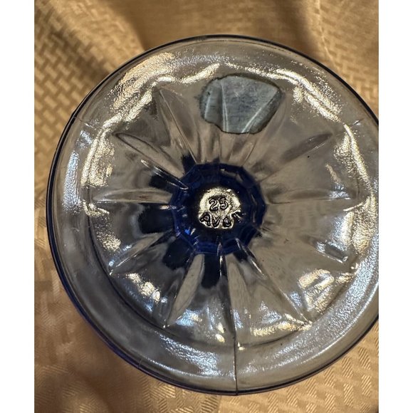 Fostoria Cobalt Blue George Washington Vintage Avon Stemmed Goblet - Picture 4 of 6